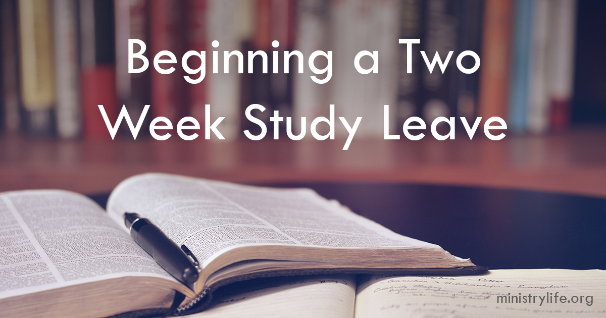 I'm beginning a two week study leave. Basically, continuing ed for a pastor. Along the way, I'll post what I learn and develop.